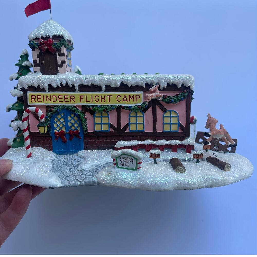 Hawthorne Village Coach Comet's Reindeer Flight Camp Rudolph Christmas Town COA
